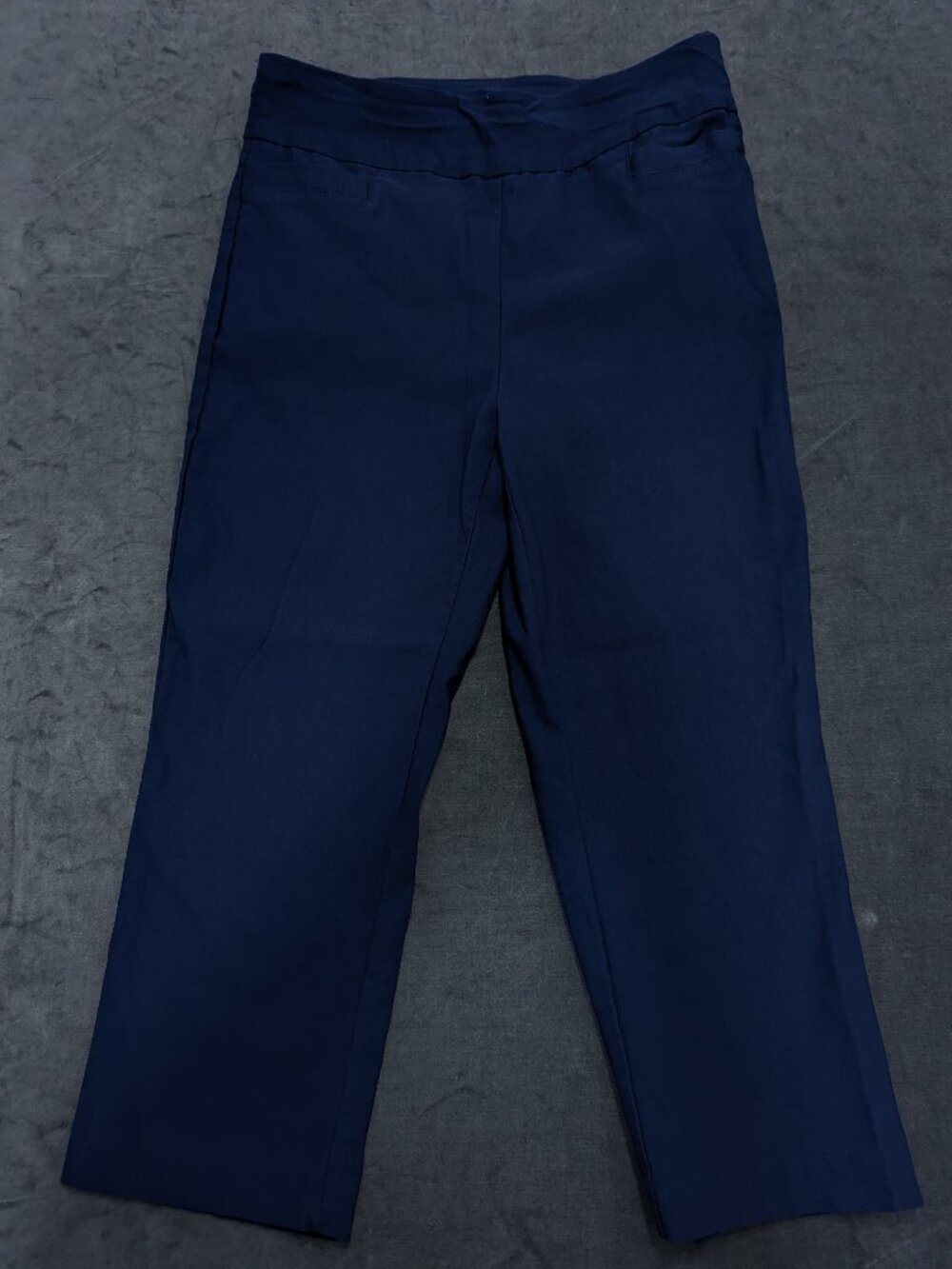 Kim Rogers Tummy Control Capri Pants Size 6 Navy Blue Soft & Stretchy